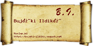 Bujáki Ildikó névjegykártya